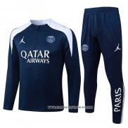 Chandal de Sudadera del Paris Saint-Germain Nino 25-26 Azul Blanco