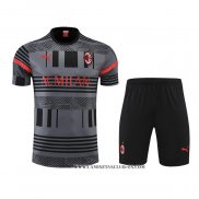 Chandal del AC Milan 22-23 Manga Corta Gris - Pantalon Corto