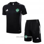 Chandal del Al-Ahli Saudi 25-26 Manga Corta Negro - Pantalon Corto