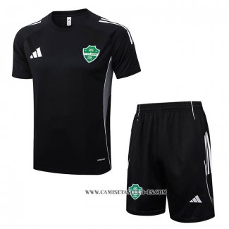 Chandal del Al-Ahli Saudi 25-26 Manga Corta Negro - Pantalon Corto
