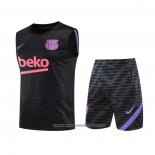 Chandal del Barcelona 22-23 Sin Mangas Negro