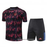 Chandal del Manchester United 2022 Manga Corta Rojo - Pantalon Corto