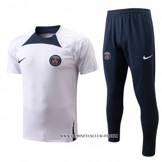 Chandal del Paris Saint-Germain 22-23 Manga Corta Blanco