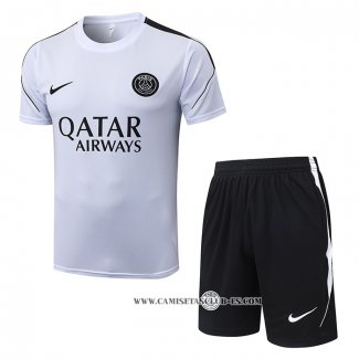 Chandal del Paris Saint-Germain 26-27 Manga Corta Blanco - Pantalon Corto