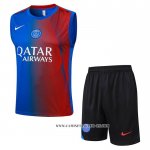Chandal del Paris Saint-Germain 25-26 Sin Mangas Azul Rojo