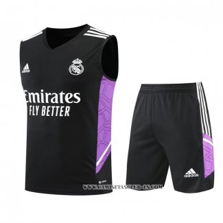 Chandal del Real Madrid 22-23 Sin Mangas Negro