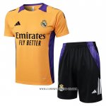 Chandal del Real Madrid 24-25 Manga Corta Amarillo - Pantalon Corto