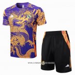 Chandal del Real Madrid Dragon 24-25 Manga Corta Purpura - Pantalon Corto