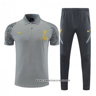 Conjunto Polo del Liverpool 22-23 Gris