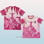 Tailandia Camiseta Brasil Jesus 25-26 Rosa