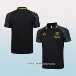 Camiseta Polo del Paris Saint-Germain Jordan 23-24 Negro