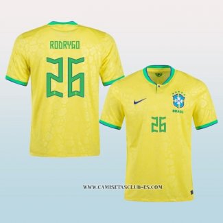 Camiseta Primera Brasil Jugador Rodrygo 2022