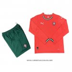 Camiseta Primera Portugal Nino 2025 Manga Larga