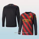 Camiseta Segunda Manchester City 22-23 Manga Larga
