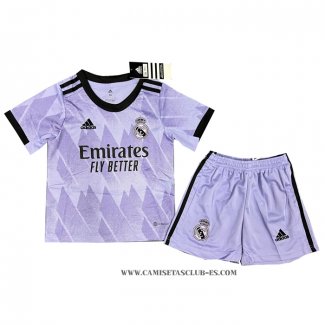 Camiseta Segunda Real Madrid Nino 22-23