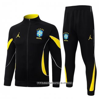 Chandal de Chaqueta del Brasil Nino 26-27 Amarillo Negro