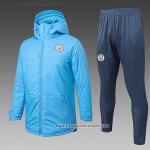 Chandal de Invierno del Manchester City 25-26 Azul Blanco  Chandal de Invierno del Manchester City 25-26 Azul Blanco