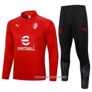 Chandal de Sudadera del AC Milan 23-24 Rojo