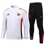 Chandal de Sudadera del Bayern Munich Nino 25-26 Blanco