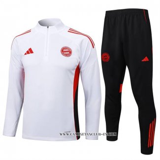 Chandal de Sudadera del Bayern Munich Nino 25-26 Blanco