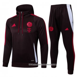 Chandal de Sudadera del Bayern Munich Nino 24-25 Rojo Oscuro
