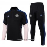 Chandal de Sudadera del Manchester United 22-23 Negro y Rosa