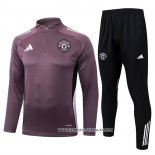 Chandal de Sudadera del Manchester United 25-26 Purpura