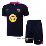 Chandal del Barcelona 25-26 Manga Corta Negro Purpura - Pantalon Corto