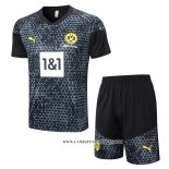 Chandal del Borussia Dortmund 23-24 Manga Corta Negro - Pantalon Corto