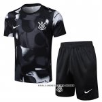 Chandal del Corinthians 25-26 Manga Corta Negro - Pantalon Corto