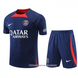 Chandal del Paris Saint-Germain 22-23 Manga Corta Azul Oscuro - Pantalon Corto