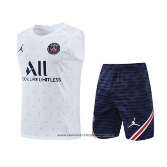 Chandal del Paris Saint-Germain 2022 Sin Mangas Blanco