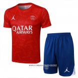 Chandal del Paris Saint-Germain Jordan 24-25 Manga Corta Rojo - Pantalon Corto