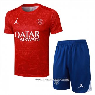 Chandal del Paris Saint-Germain Jordan 24-25 Manga Corta Rojo - Pantalon Corto
