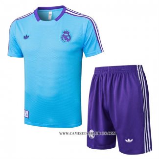 Chandal del Real Madrid 25-26 Manga Corta Azul - Pantalon Corto