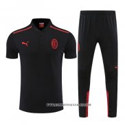 Conjunto Polo del AC Milan 22-23 Negro