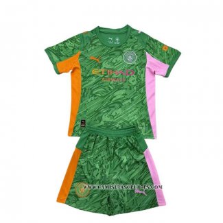 Camiseta Manchester City Portero Nino 25-26 Verde