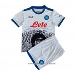 Camiseta Napoli Maradona Special Nino 21-22 Blanco
