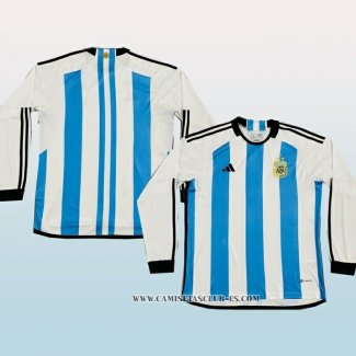 Camiseta Primera Argentina 3 Estrellas 2022 Manga Larga