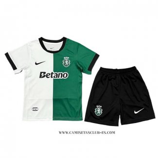 Camiseta Sporting Special Nino 25-26 Blanco Verde