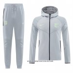 Chandal con Capucha del Barcelona 2025 Gris