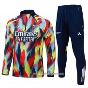Chandal de Sudadera del Arsenal 25-26 Rojo Azul Amarillo