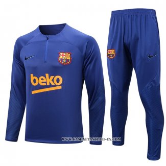 Chandal de Sudadera del Barcelona 22-23 Azul