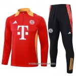 Chandal de Sudadera del Bayern Munich Nino 24-25 Rojo