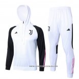 Chandal de Sudadera del Juventus 23-24 Blanco y Negro