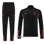 Chandal de Sudadera del Manchester United 23-24 Negro