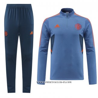 Chandal de Sudadera del Manchester United 22-23 Azul