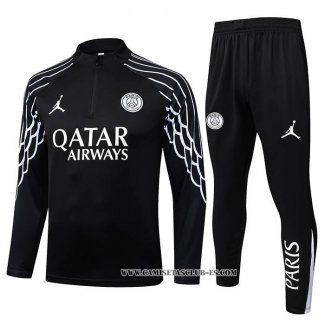 Chandal de Sudadera del Paris Saint-Germain Nino 25-26 Negro