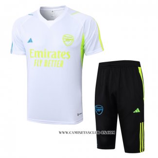 Chandal del Arsenal 23-24 Manga Corta Blanco - Pantalon Corto