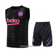 Chandal del Barcelona 22-23 Sin Mangas Negro